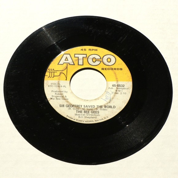 The Bee Gees (The Lights Went Out In) Massachusetts/Sir Geoffrey 45 rpm Record - Picture 3 of 9